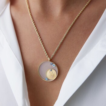 Ata Çeyrekli Çerçeve Kolye - Koçak (1)