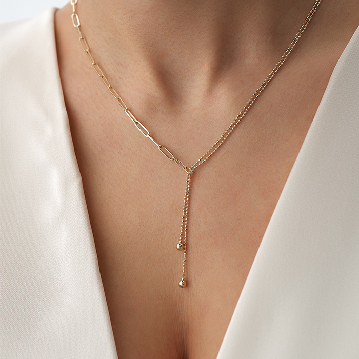 Ataç & Top Zincir Y Form Zincir Altın Kolye - Ahmet Özcan