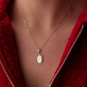 Aynalı Burgu Vintage Kolye - Ador