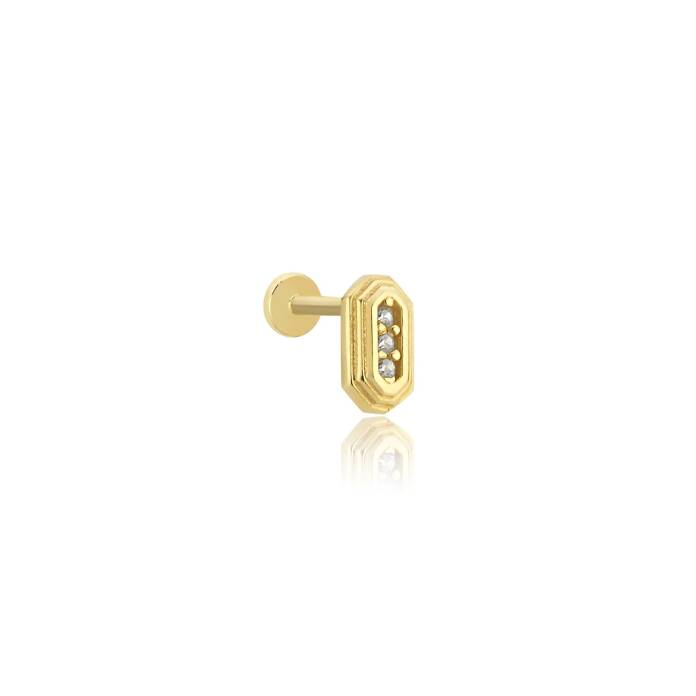 Baget Kesim Taşlı Tragus Piercing - 1