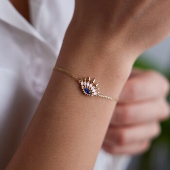 Baget Taşlı Kirpik Bileklik - Rayna