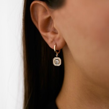 Baget Taşlı Sallantı Küpe - Alen