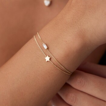 Baget Taşlı Yıldız İkili Bileklik - Rayna