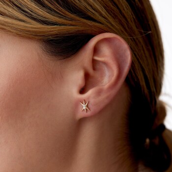 Baget Taşlı Yıldız Küpe - Rayna