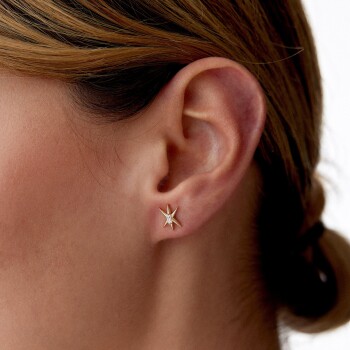 Baget Taşlı Yıldız Küpe - Rayna (1)