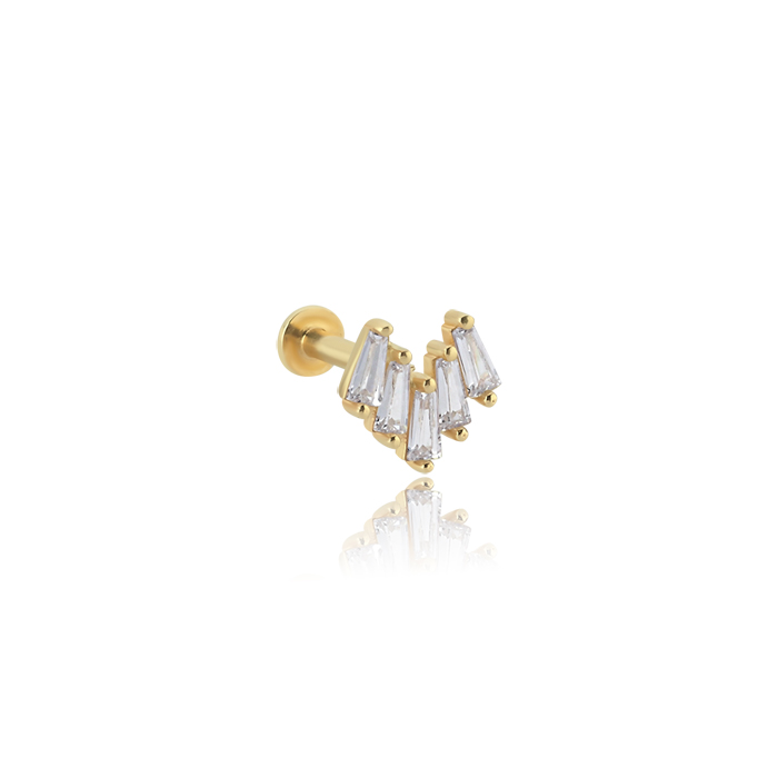 Baget V Tragus Piercing - SimGold