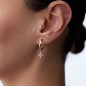 Bagetli Halka Sallantılı Küpe - Koçak