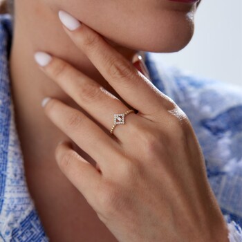 Bagetli Karo Yüzük - Rayna (1)