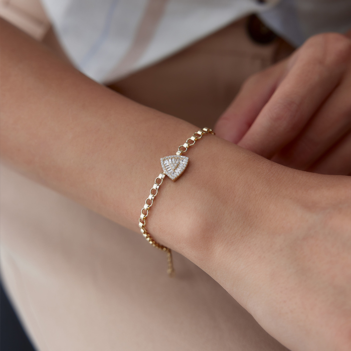 Bagetli Triangle Bileklik - Rayna (1)