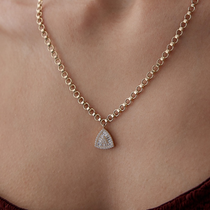 Bagetli Triangle Kolye - 2