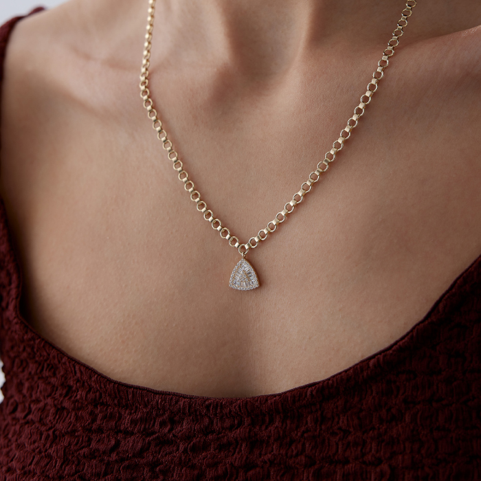 Bagetli Triangle Kolye - Rayna (1)