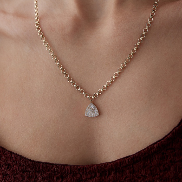 Bagetli Triangle Kolye - Rayna