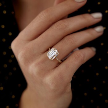 Bagetli ve Yuvarlak Taşlı Puzzle Yüzük - Ali Altınbas