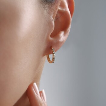 Bakla Sıra Taşlı Küpe - 1