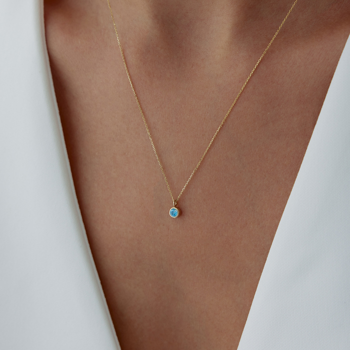 Balık Burcu Aquamarine Kolye - Simoro (1)