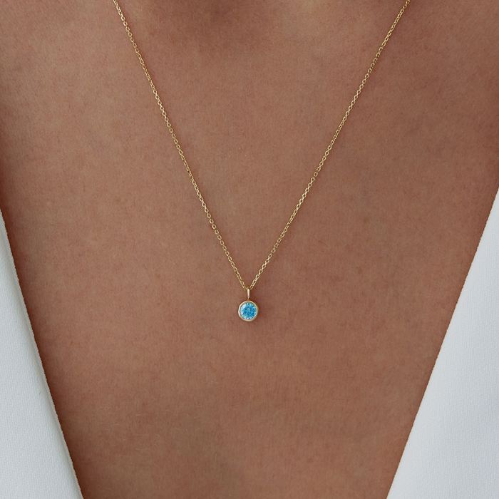 Balık Burcu Aquamarine Kolye - 1