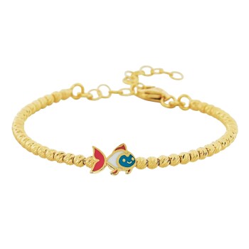 Balık Figürlü 14 Ayar Altın Çocuk Kelepçe - Melike