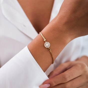 Balık Sırtı Yuvarlak Baget Bileklik - Rayna