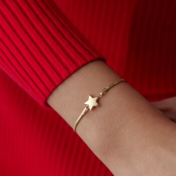 Balıksırtı Bombe Yıldız Bileklik - Özçelik