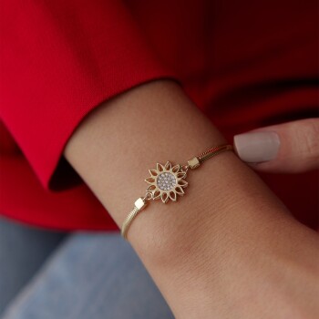 Balıksırtı Taşlı Güneş Bileklik - Mazi (1)