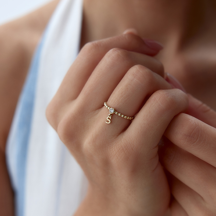 Ball Harf Sallantı Yüzük - RİTİM