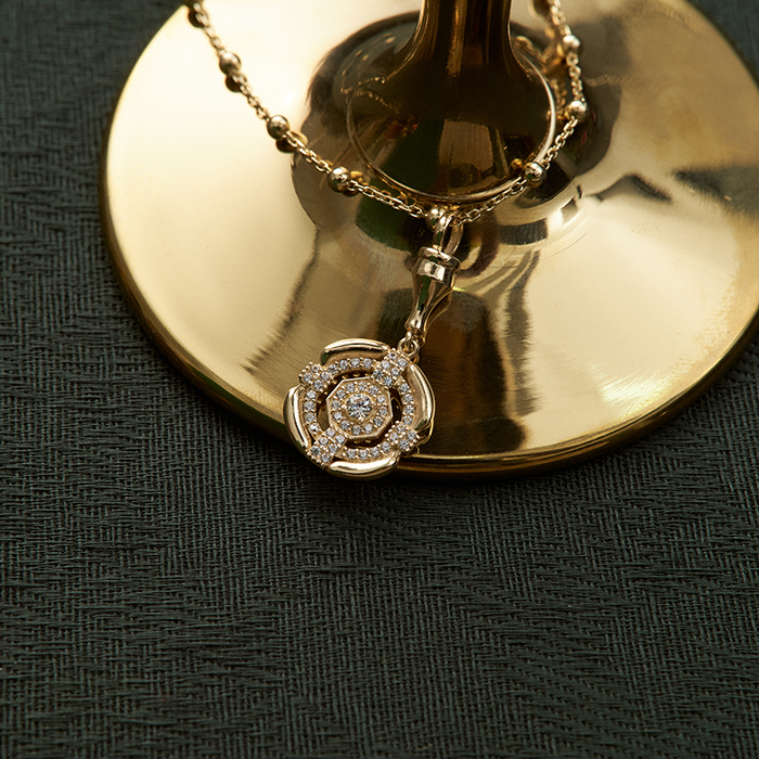 Ball to Ball Zincirli Taşlı Vintage Kolye - Rayna (1)