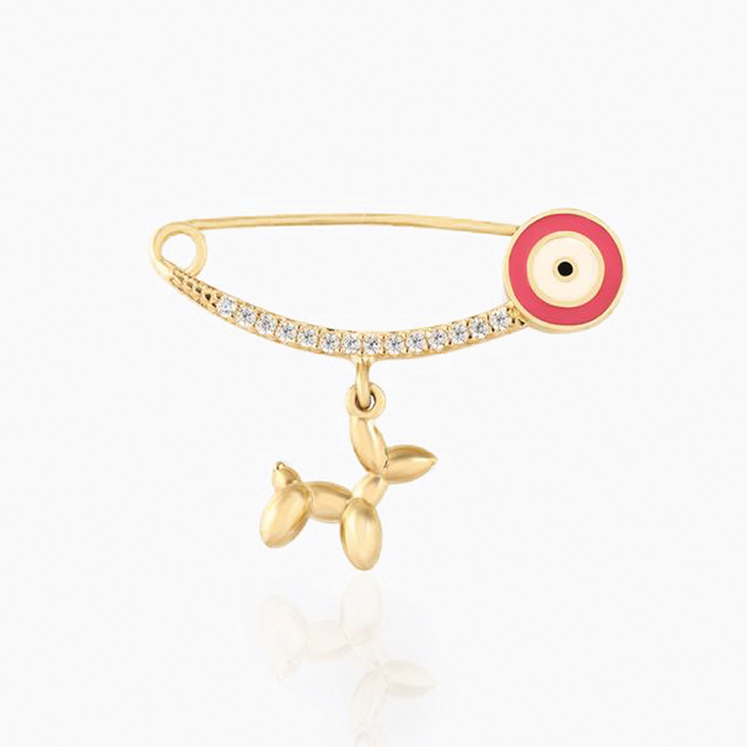 Balon Köpek Gözlü Bebek İğnesi - 1