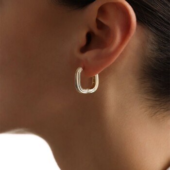 Bambu Square Küpe - Rayna