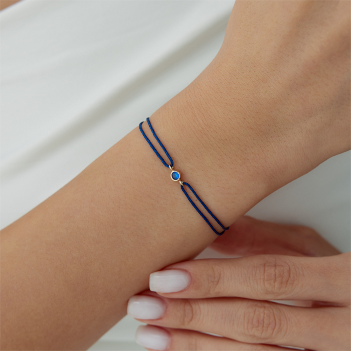 Başak Burcu Sapphire İpli Bileklik - Simoro