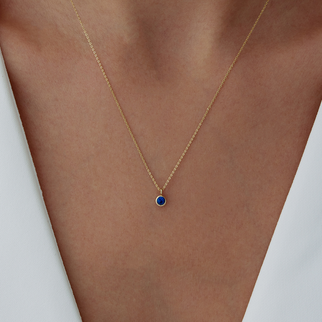 Başak Burcu Sapphire Kolye - 1