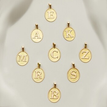 Basic Kalemli Vintage Harf Kolye Ucu - Osman