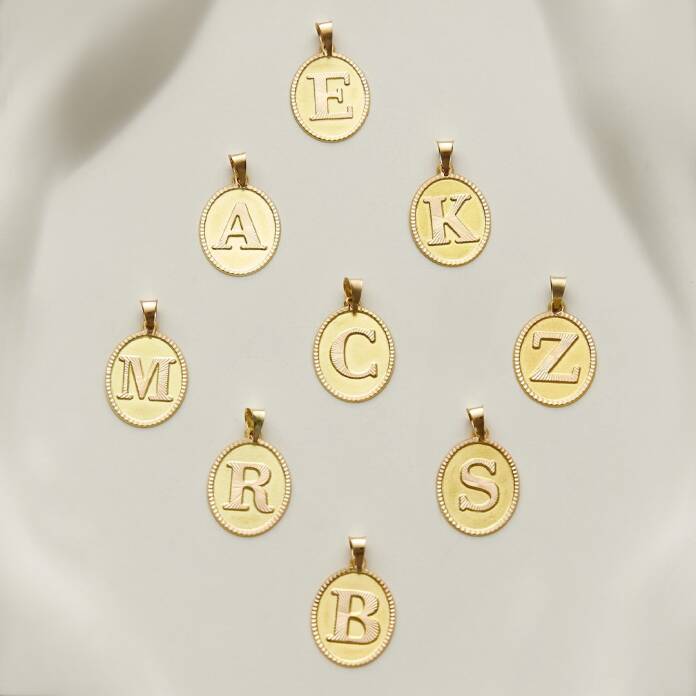 Basic Kalemli Vintage Harf Kolye Ucu - 1