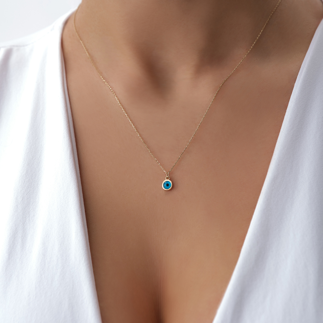 Basic Nazar Boncuklu Altın Kolye - 2