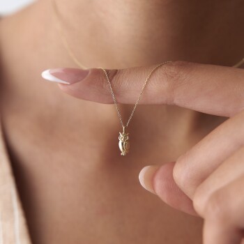 Baykuş Figürlü Kolye - Alen