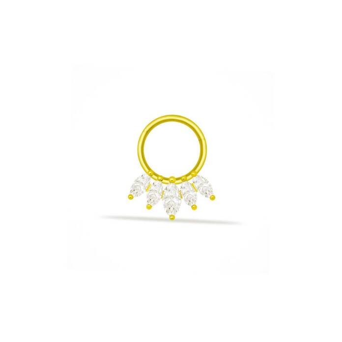 Beş Markiz Taşlı Helix Piercing - 1