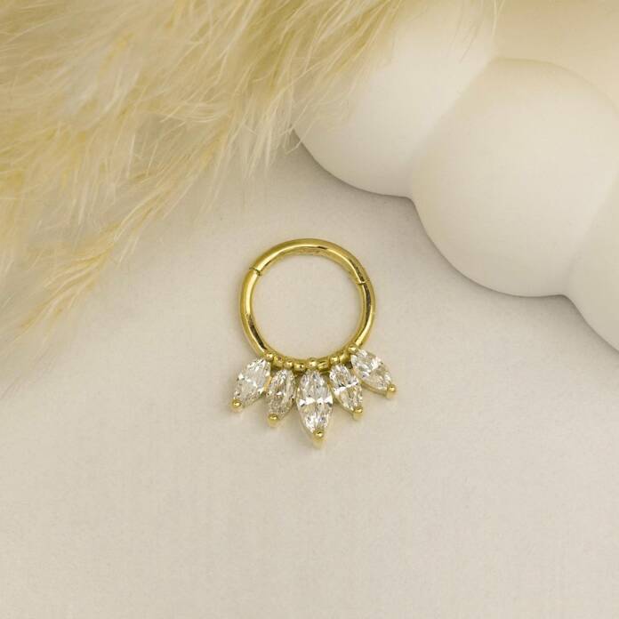 Beş Markiz Taşlı Helix Piercing - 3