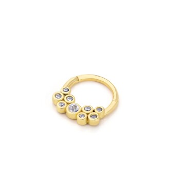 Beyaz Balonlu Helix Piercing - Alen