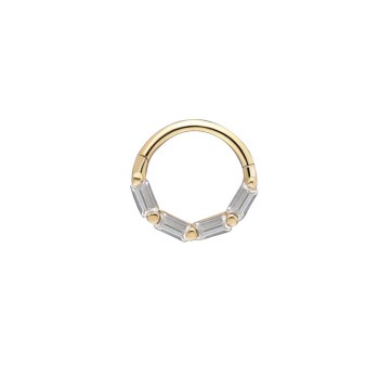 Beyaz Dört Baget Helix Piercing - 2