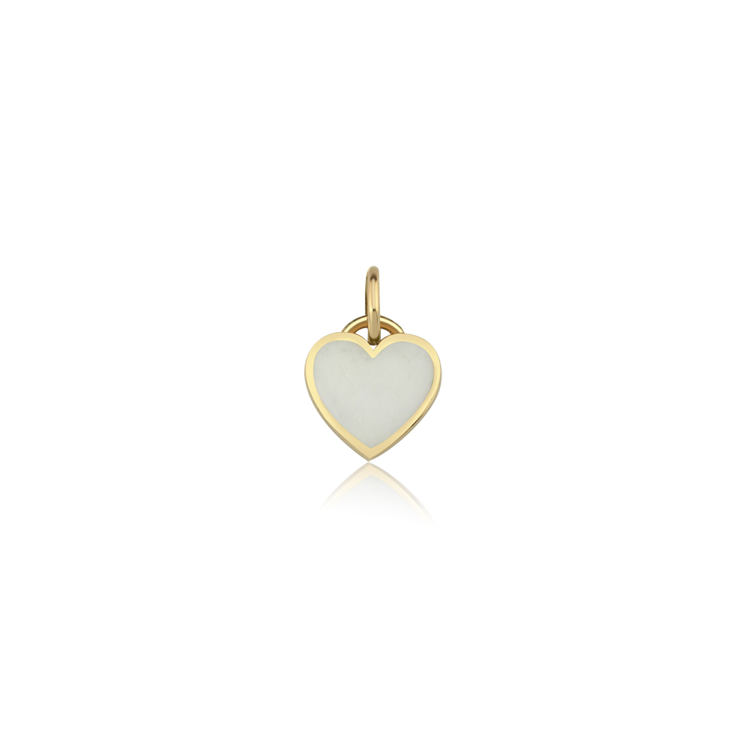 Beyaz Kalp Charm - 1