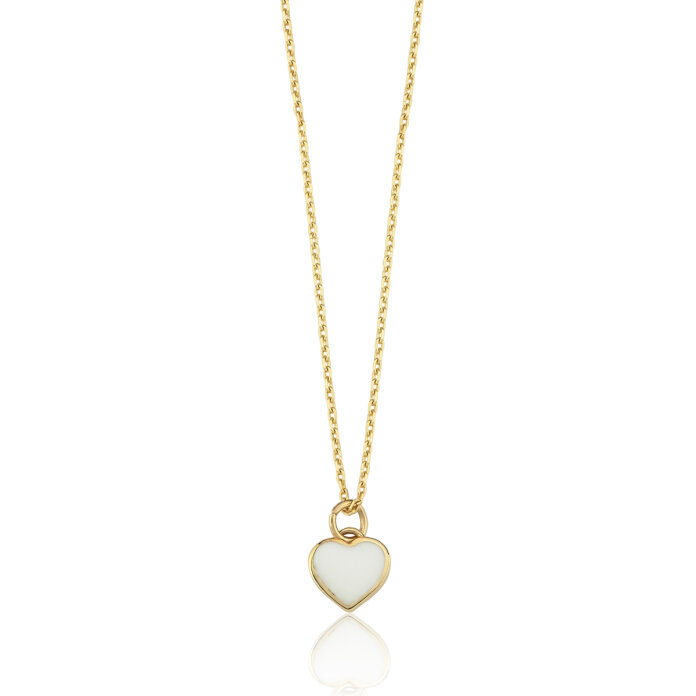 Beyaz Kalp Kolye - 5