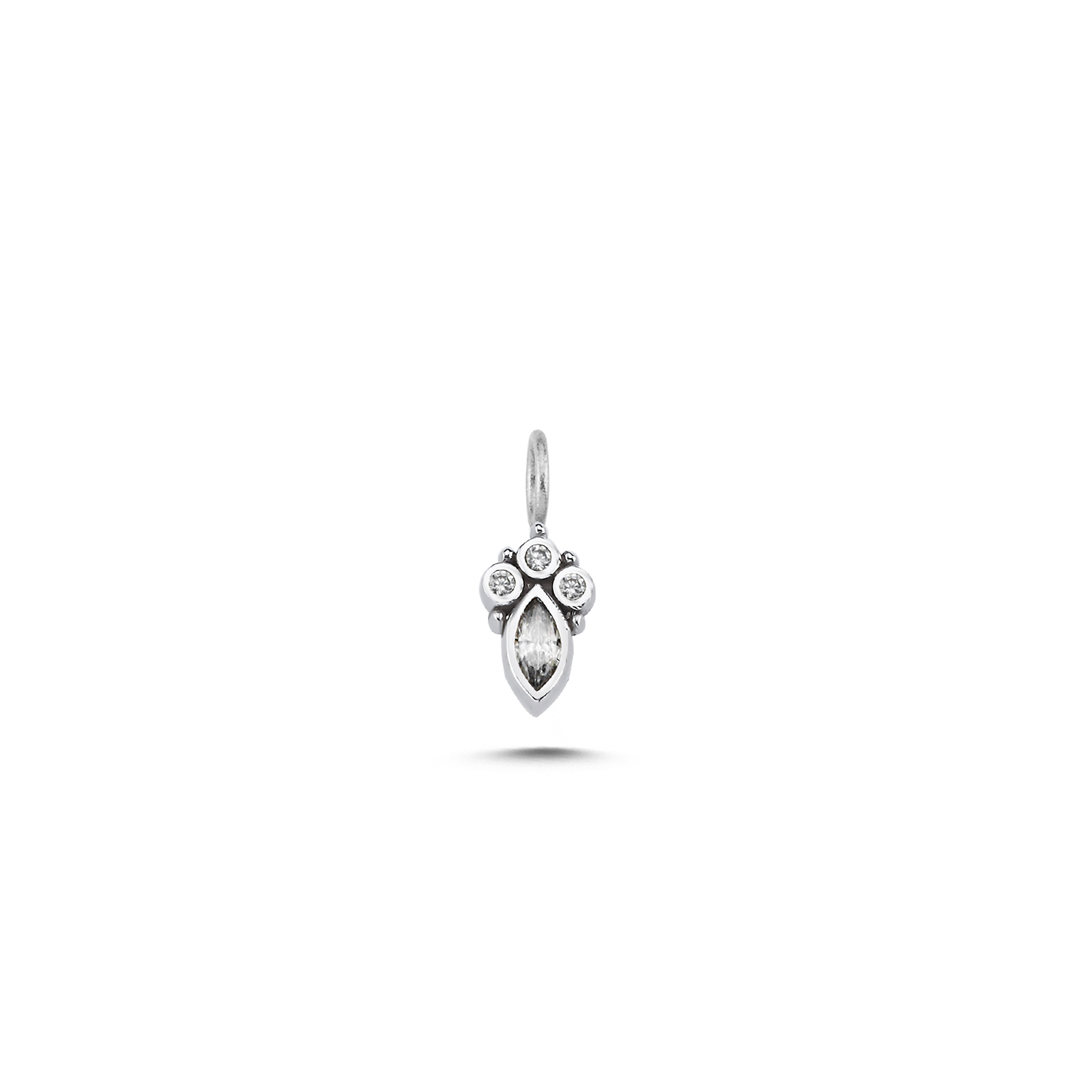 Beyaz Kraliçe Safir Charm - 1