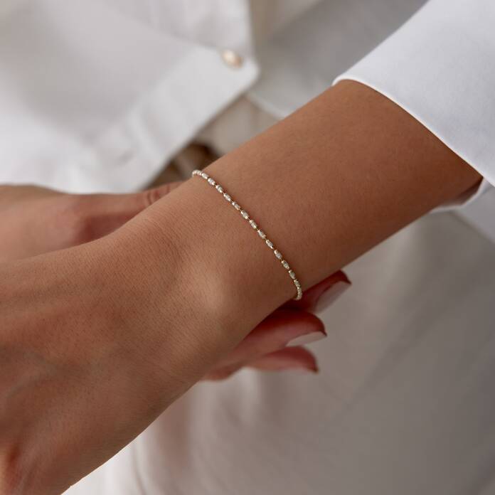 Beyaz Mineli Golf Bileklik - 1