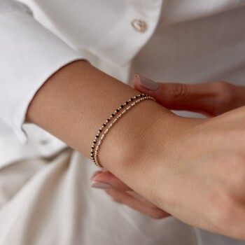 Beyaz Mineli Golf Bileklik - 4