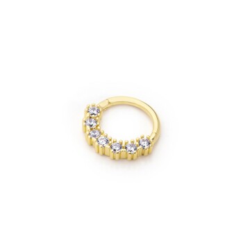 Beyaz Sıra Taşlı Helix Piercing - Alen