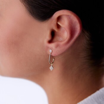 Beyaz Triangle ve Tektaş Küpe - RİTİM (1)