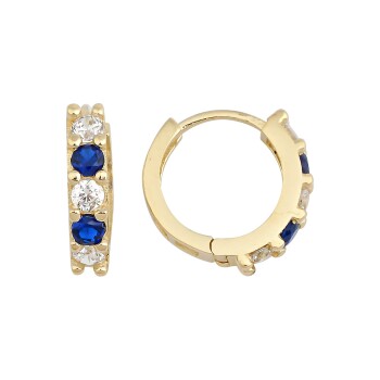 Beyaz ve Mavi Taş Çocuk Küpesi - Melike