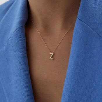 Big Bubble Harf Kolye - 1