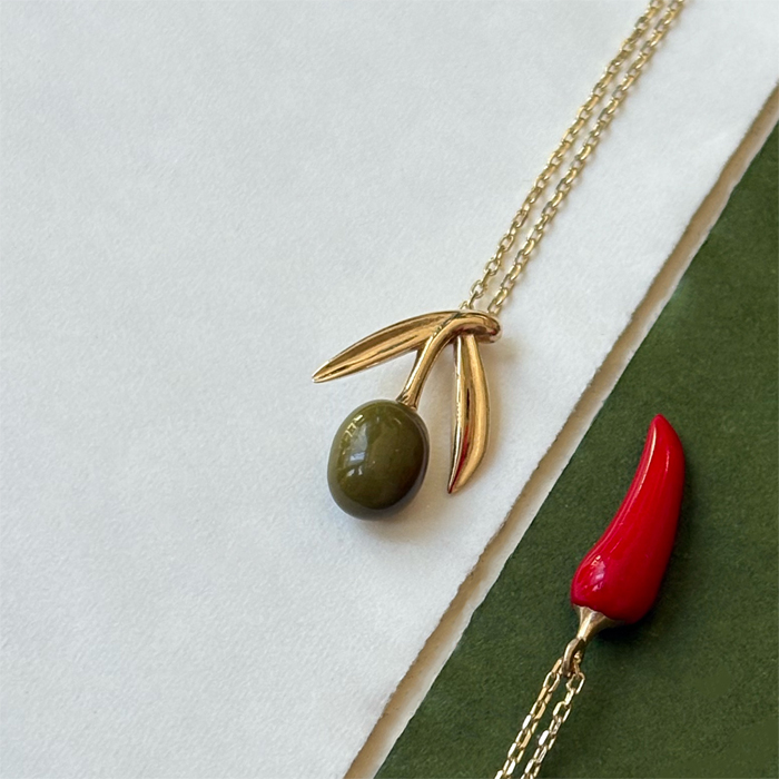 Big Yeşil Zeytin Kolye - 3