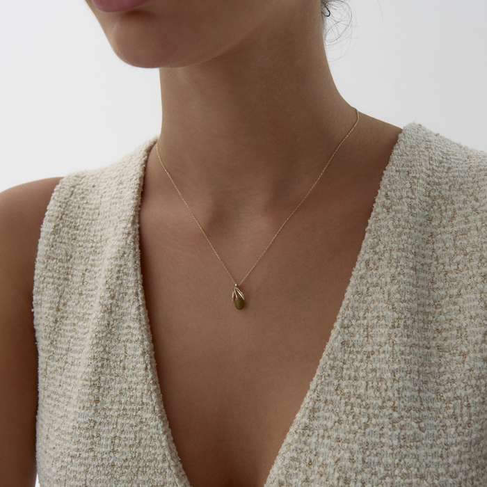 Big Yeşil Zeytin Kolye - Rayna