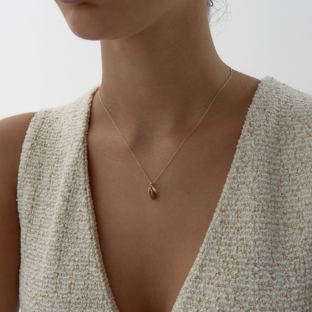 Big Yeşil Zeytin Kolye - 1